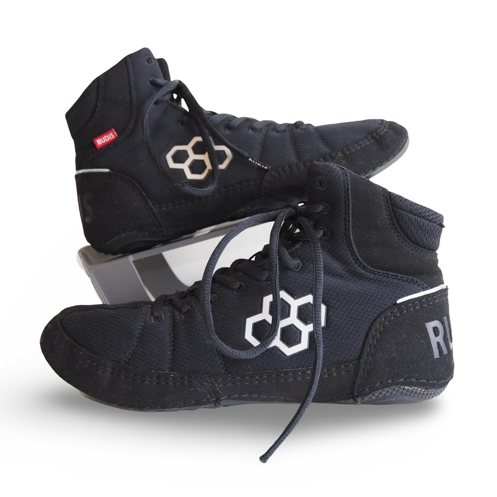 RUDIS Colt 3.0 Wrestling Shoes Mens 9 Womens 10.5 Black White High Top Trainer